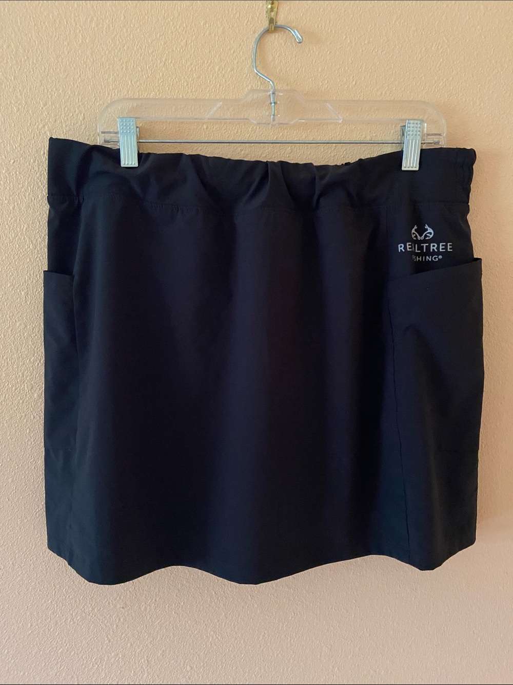 Women’s Real Tree Fishing Athletic Skort Black Plus Size XXL 20, Stretch